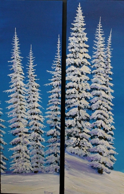 Winter Trees Diptych